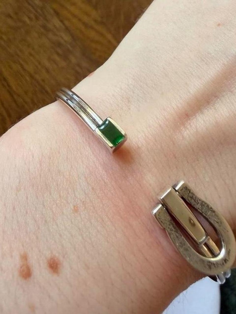 Vintage 80s Sterling 925 Buckle Bracelet - Picture 3 of 8